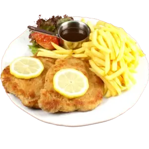 Schnitzel mit Pommes